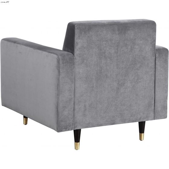 Lola Grey Velvet Tufted Chair Lola_Chair_Grey by Meridian Furniture 3