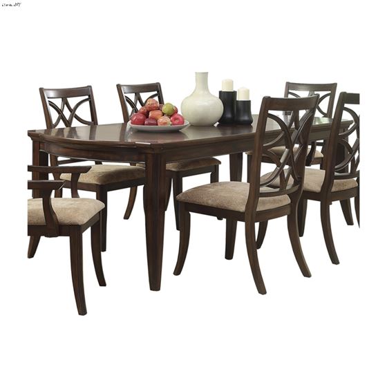 Keegan Rich Brown Cherry Dining Table 2546-96 by Homelegance