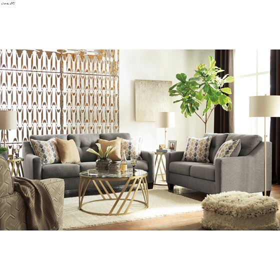 Daylon Tufted Graphite Fabric Sofa 42304-3