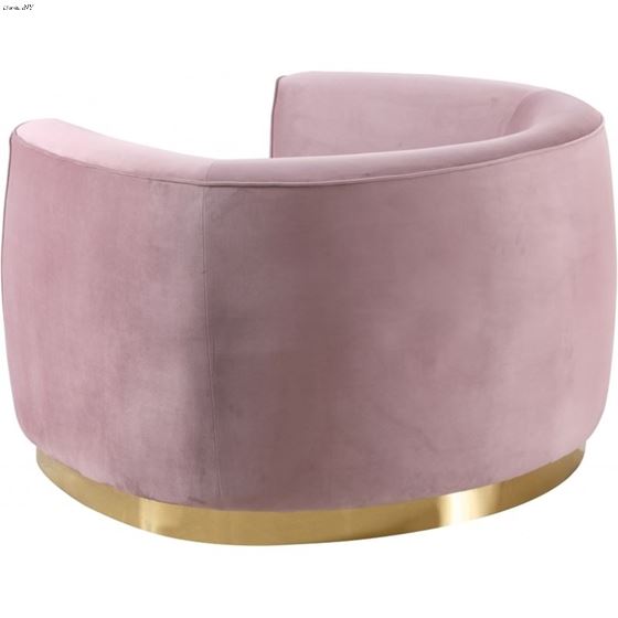 Julian Pink Velvet Gold Trim Chair Julian_Chair_Pink/Gold by Meridian Furniture 3