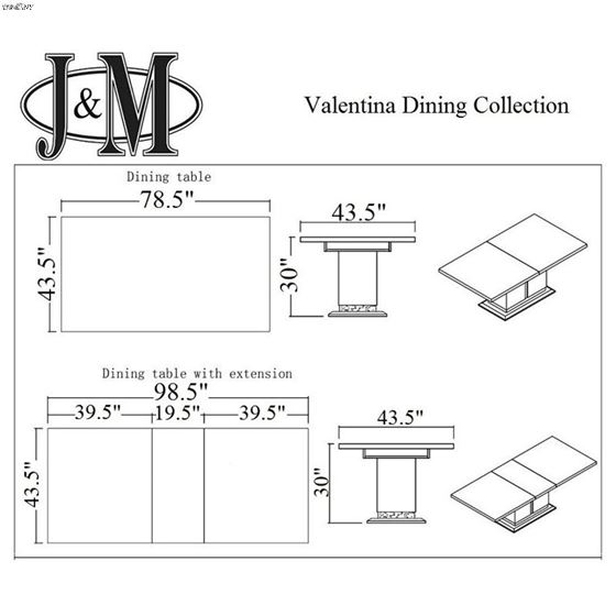 Valentina Modern Grey Lacquer Extendable Dining-3