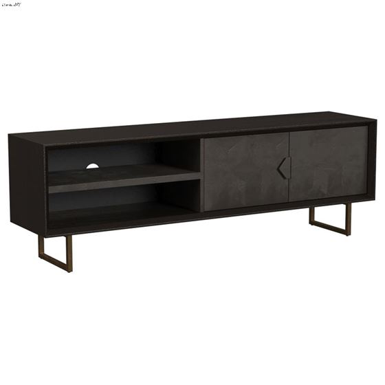 Marsden 70 inch Charcoal and Black Modern 2 Door TV Stand 703003 By Coaster