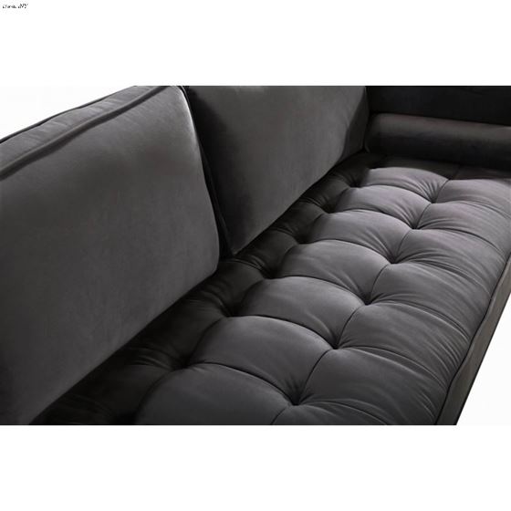 Emily Grey Velvet Tufted Sofa Emily_Sofa_Grey by Meridian Furniture 3