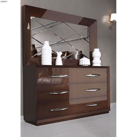 Carmen Walnut Bedroom Collection by Franco Spain Double Dresser