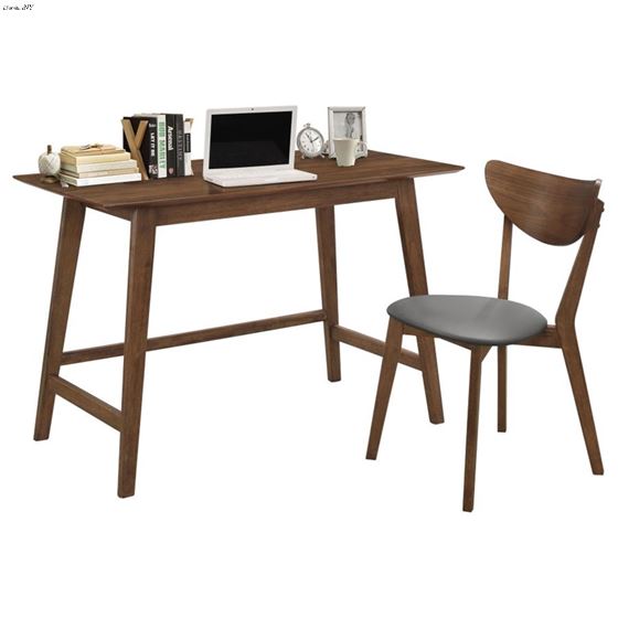Karri 47 inch Walnut Writing Desk and Chair Set 801095 By Coaster