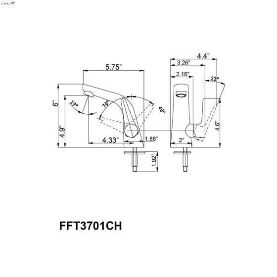 Vanity Faucet FFT3701CH-3