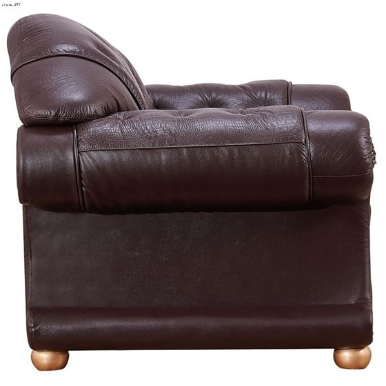 Apolo Tufted Brown Leather Chair By ESF Furniture 3