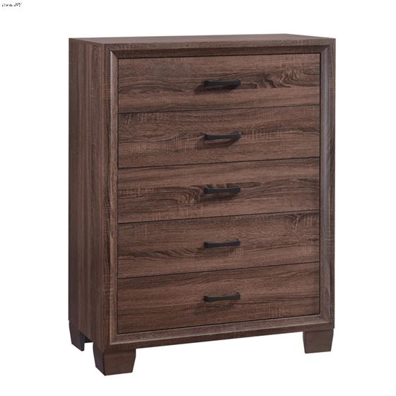 Brandon Warm Brown 5 Drawer Chest 205325  By Coaster