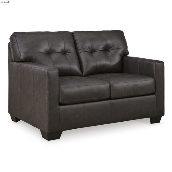 Belziani Storm Leather Tufted Loveseat 54706 By Ashley Signature Design