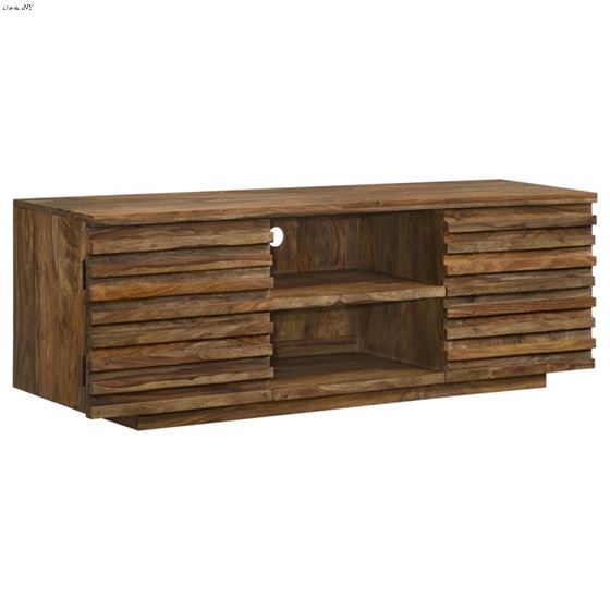 Rustic Sheesham Natural 58 inch 2 Door TV Stand 724262 By Coaster