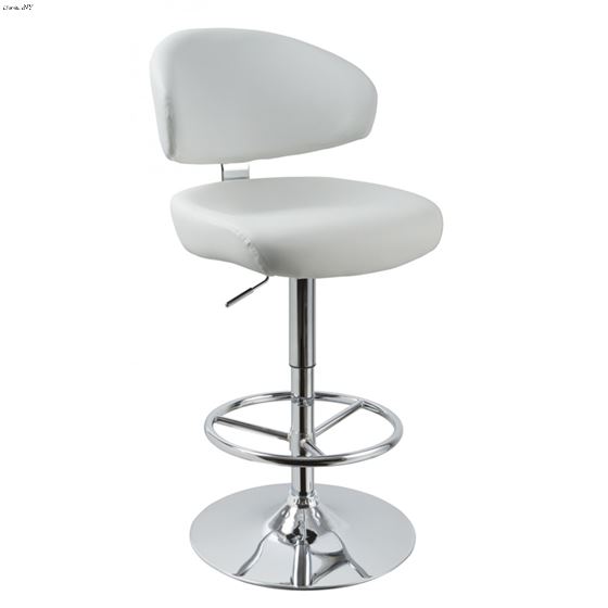T1034 - White Eco-Leather Contemporary Barstool