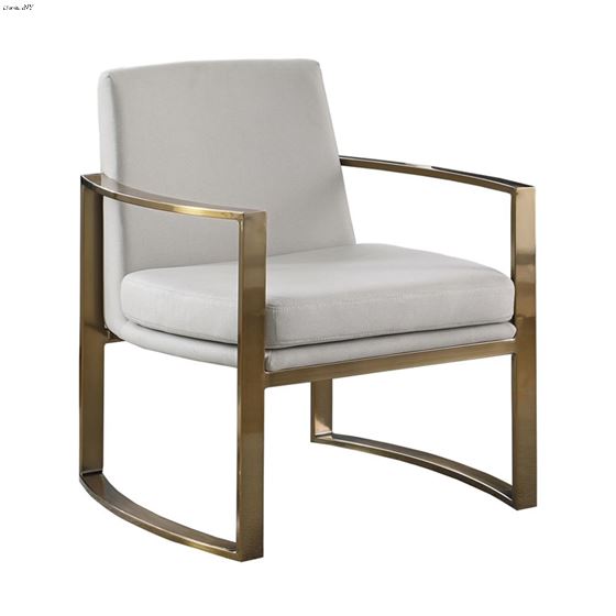 Cory Concave Cream and Gold Metal Arm Accent Chair 903048 By Coaster