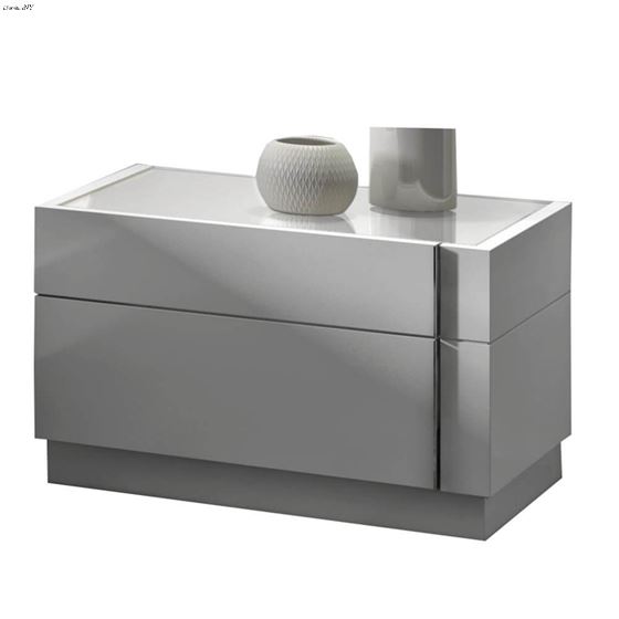 Amora Premium White Nightstand Right Facing by JM Furniture