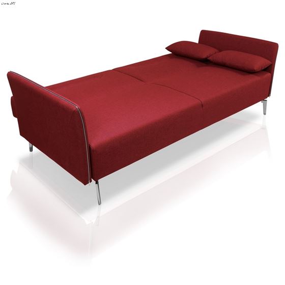 Davenport - Modern Red Fabric Single Sofa- 3