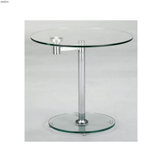 Round Glass Lamp Table 8090-LT By Chintaly