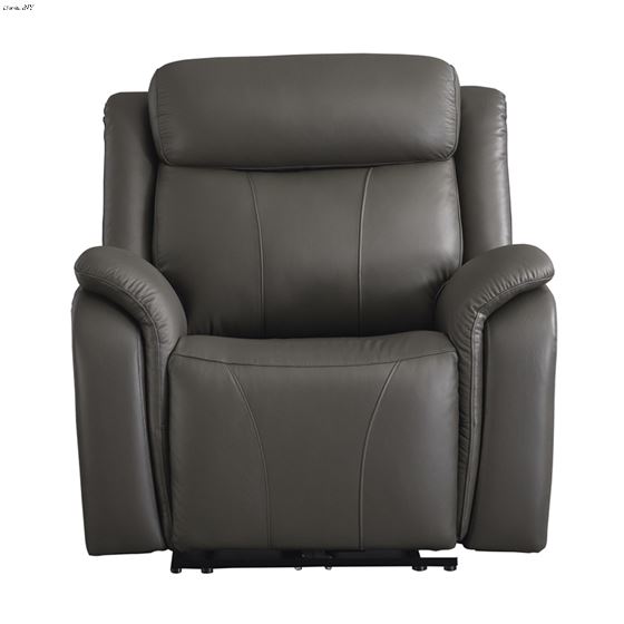 Chasewood Dark Grey Leather Power Reclining Chai-3