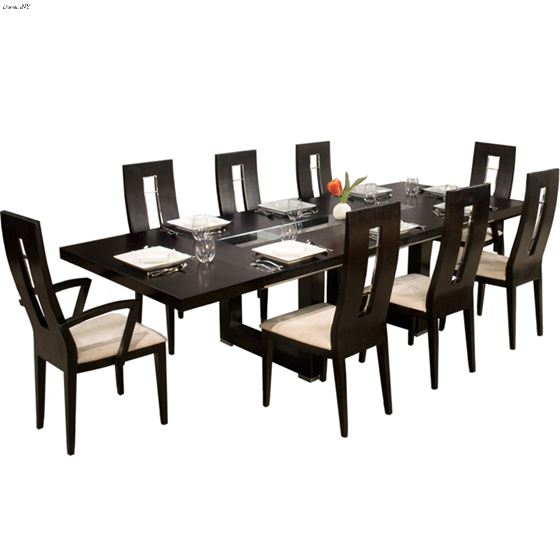 Novo Double Pedestal Wenge Dining Table by Sharelle furnishings