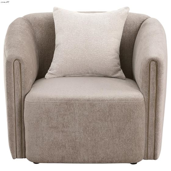 Townsend Latte Chenille Rolled Arm Chair 504756-3