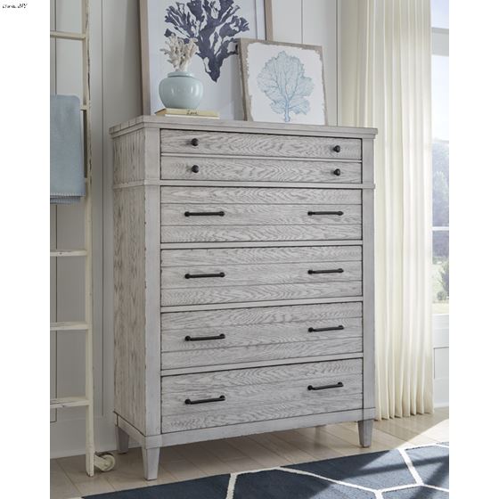 Belhaven Five Drawer Chest in Weathered Plank Fi-3
