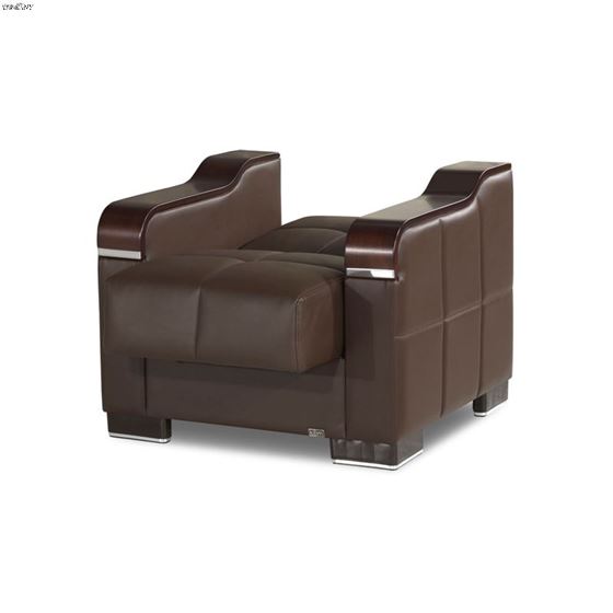 Uptown Brown Leatherette Chair-3