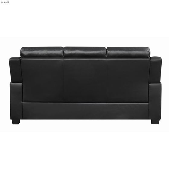 Finley Black Leatherette Tufted Sofa 506551-3