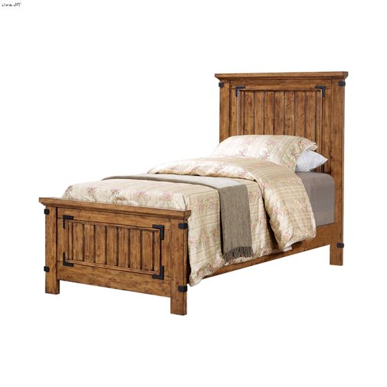Brenner Rustic Honey Twin Panel Bed 205261T By Coaster