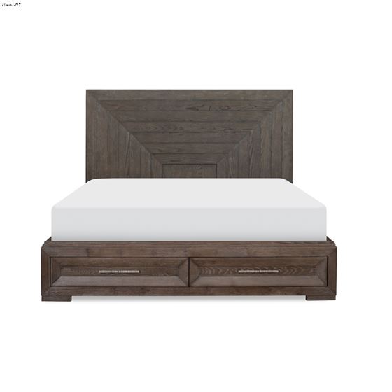 Facets King Panel Bed with Storage Footboard in-3