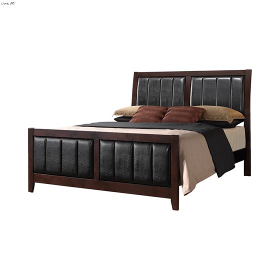 Carlton King Cappuccino Upholstered Bed 202091KE By Coaster