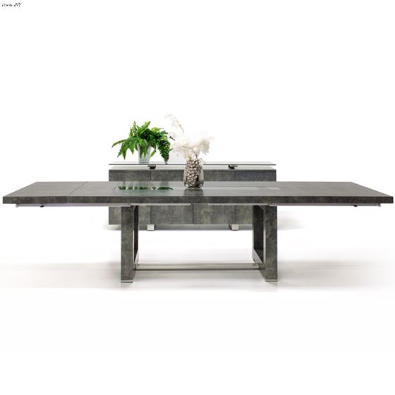 Novo Double Pedestal Matte Concrete Dining Table by Sharelle