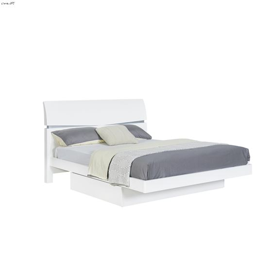 Aurora White King Storage Bed by Global Furniture USA