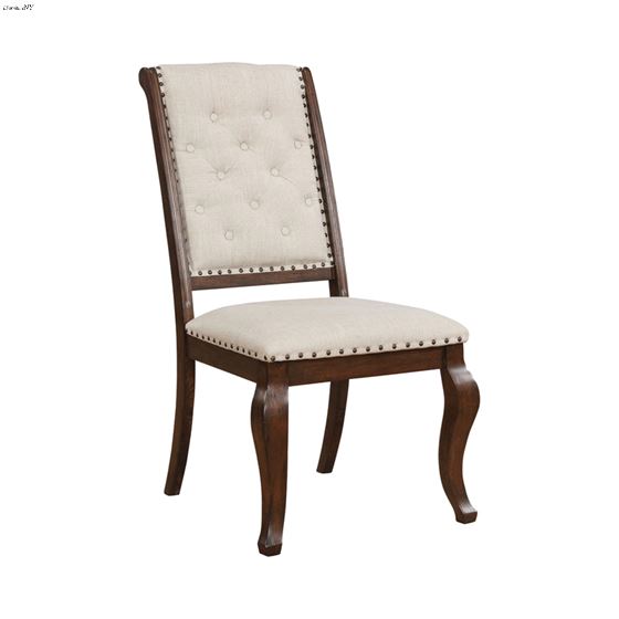 Brockway Cove Tufted Upholstered Side Chair Cream And Antique Java 110312