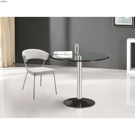 Forte Chrome Clear Glass Dining Table 3