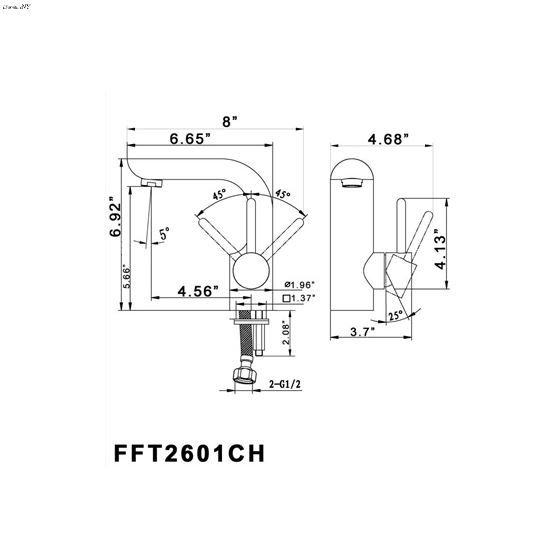 Vanity Faucet FFT2601CH-3