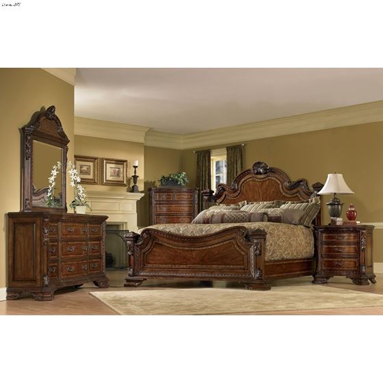 A.R.T. Furniture Old World Queen Estate Bed in set