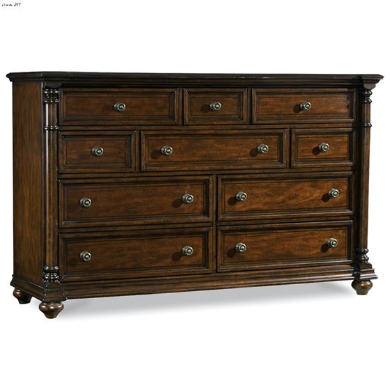 Leesburg Brown 10 Drawer Dresser 5381-90002 By Hooker Furniture