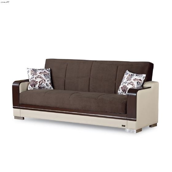 Texas Rich Brown Textured Fabric Sofa Texas_Sofa by Empire Furniture