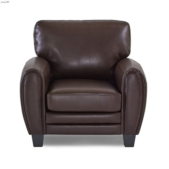 Rubin Brown Bonded Leather Chair 9734DB-1 by Homelegance