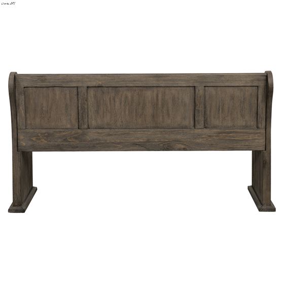 Toulon Dark Oak Distressed Dining 62 inch Bench 5438-14A Back