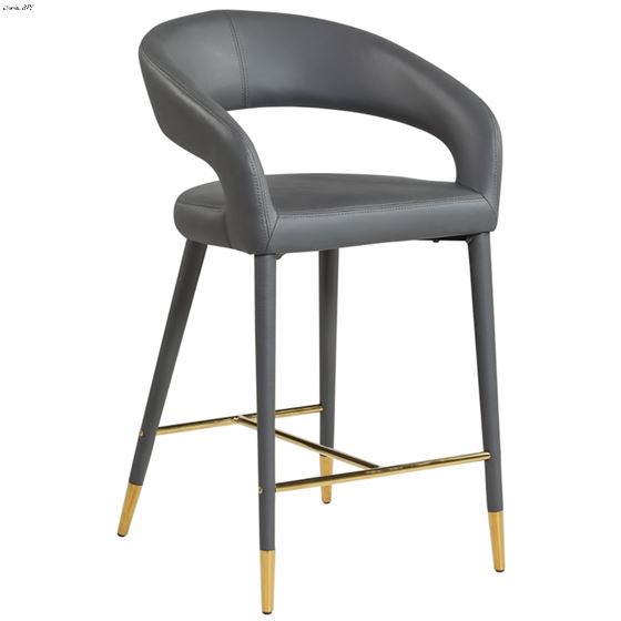Destiny Grey Leatherette Counter Stool By Meridian Furniture