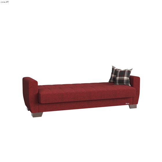 Barato Burgundy Upholstered Convertible Sofa Be-3