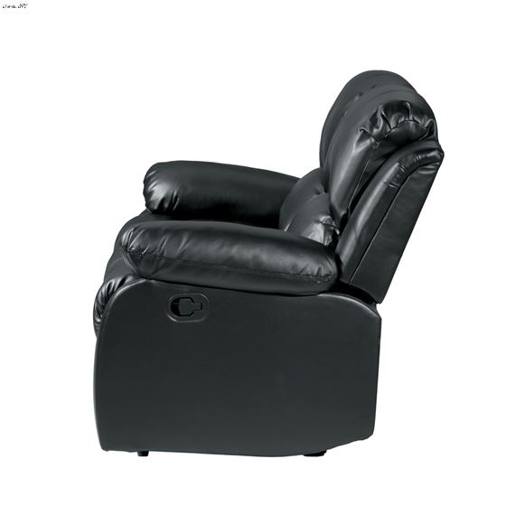 Granley Black Reclining Loveseat 9700BLK-2 Side