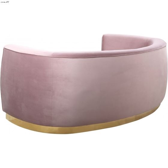Julian Pink Velvet Gold Trim Sofa Julian_Sofa_Pink/Gold by Meridian Furniture 3