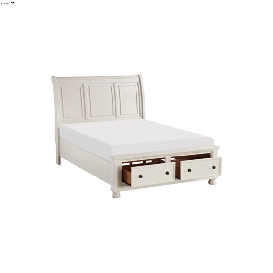 Laurelin White 5pc Bedroom Set Bed