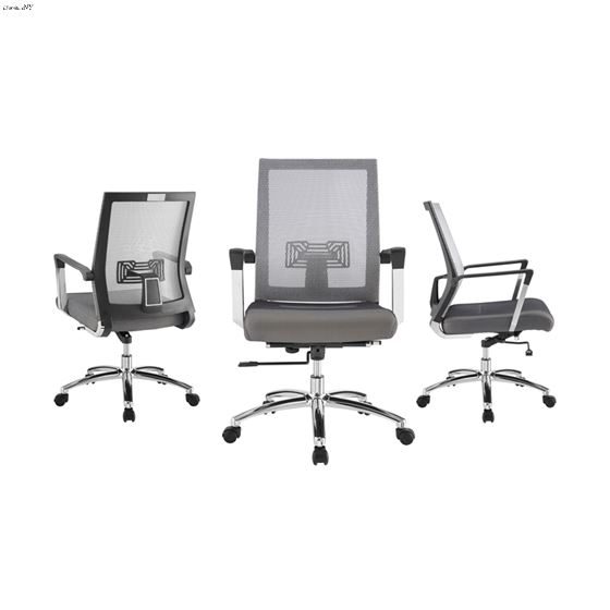Jet Gray Fabric Office Chair  - 3