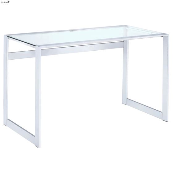 Hartford 47 inch Modern Glass Top Writing Desk 800746 By Coaster