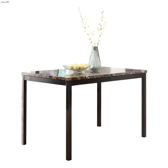 Tempe Brown Faux Marble Table Dining Table 2601-48 by Homelegance
