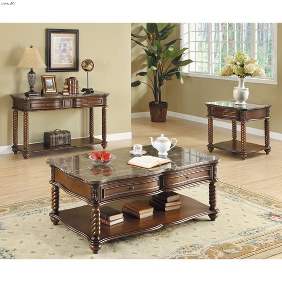 The 5560 Lockwood Occasional Table Collection by Homelegance