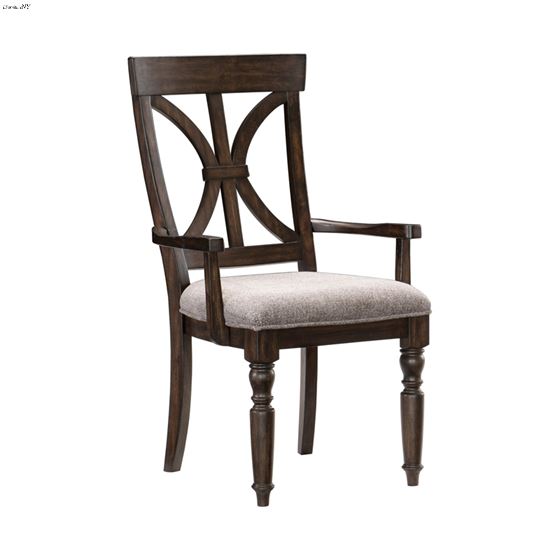 Cardano Driftwood Charcoal X-Back Dining Arm Chair 1689A