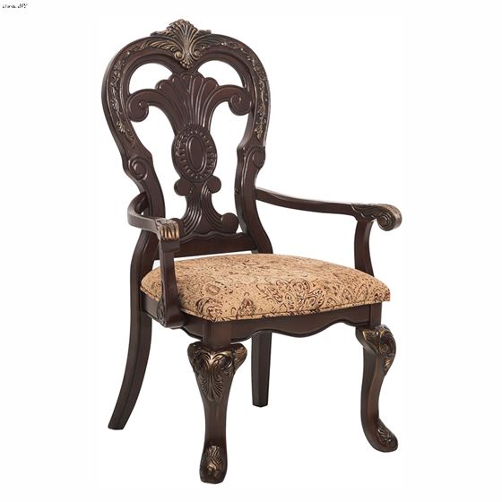 Deryn Park Cherry Carved Back Dining Arm Chair 2243A