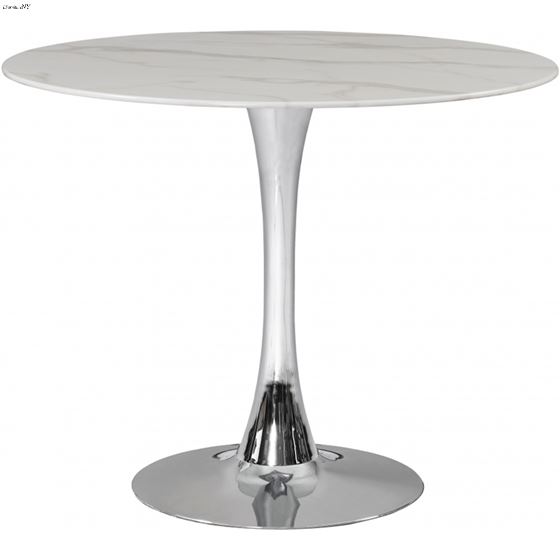 Tulip 36 Inch Round Faux Marble Dining, 36 Inch Round White Pedestal Table